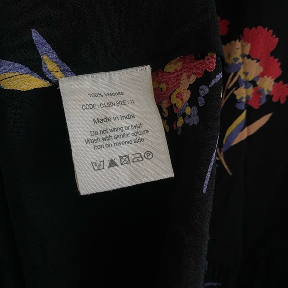 Toast Maie print floral viscose dress sz12 Altered - Picture 7 of 8